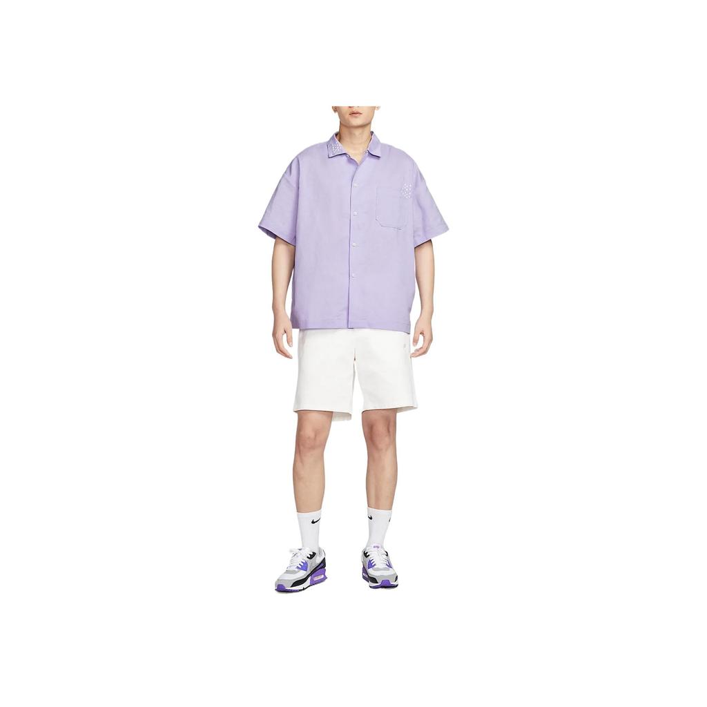 Nike Swoosh Comfortable Fashionable Soft Versatile Short Sleeve Shirt Men shirts Purple HJ2982-515