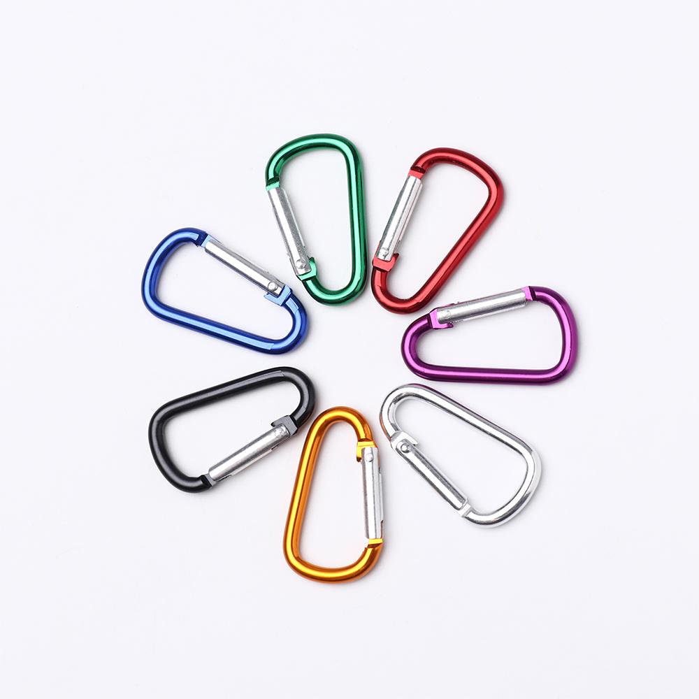 7-colors Aluminium Equipment Buckle Keychain Alloy Carabiner Camping Hiking Hook Climbing Buckles
