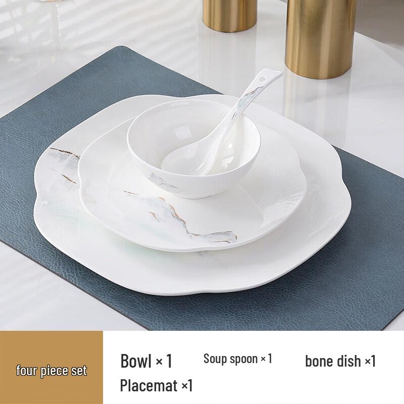 Handmade Chinese Ceramic Mountain Ruyi Display Dinnerware Set