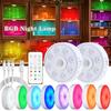 USB Rechargeable Magnetic RGB Night Lamp RGB White Led Night Light with Remote Control Dimmable Lamp Spotlight Fr Display Closet