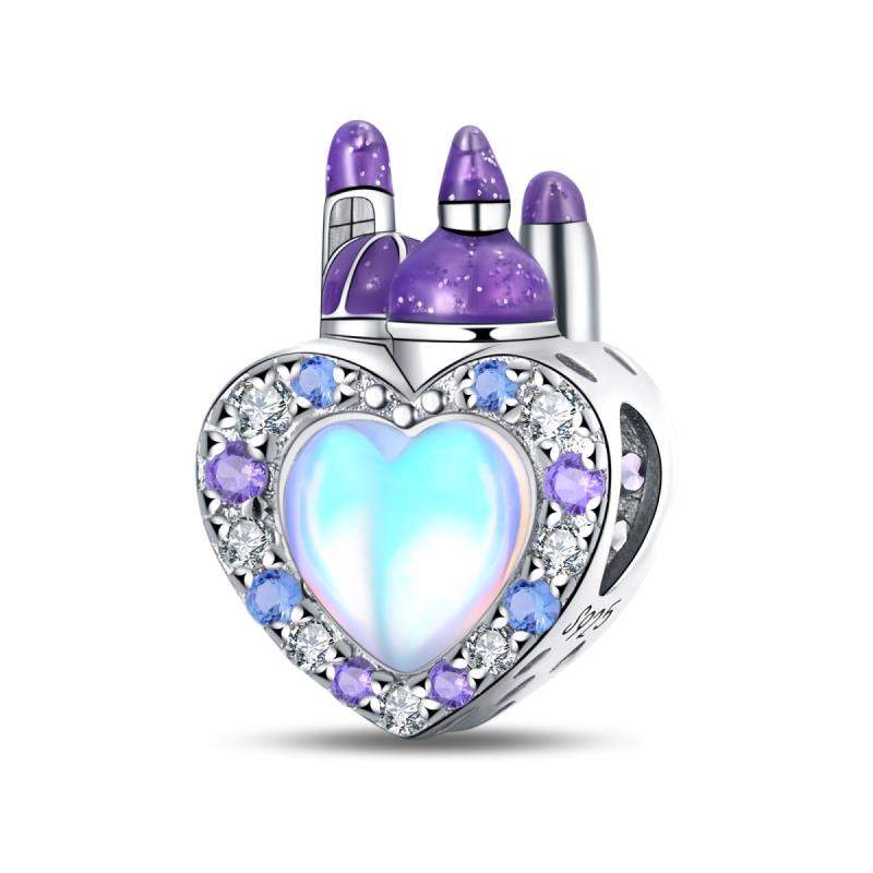 Copper Art Flower Shiny Zircon Series Charms Spacer Beads Suitable For Pan Original Bracelet Diy Party Jewelry