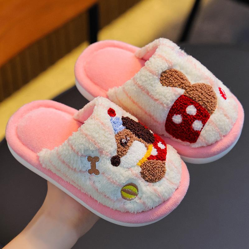 Children's Cotton Slippers - Boys' and Girls' Padded Home-style Baby Shoes