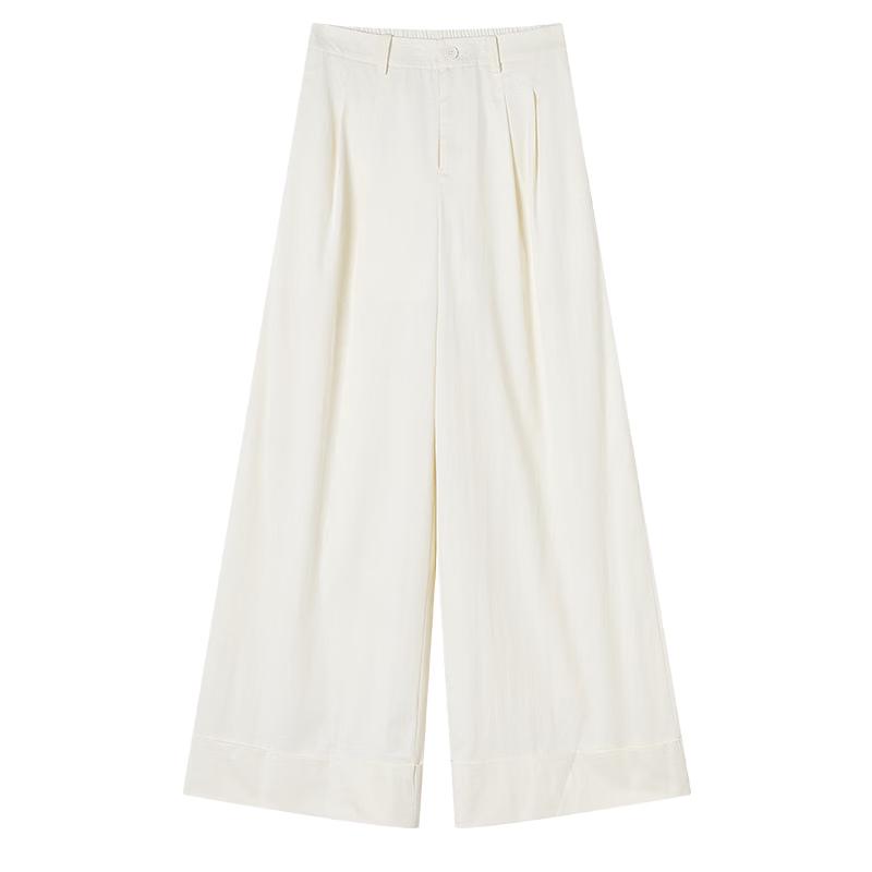 Xiangying Women's High-Waist Straight Wide-Leg Suit Pants