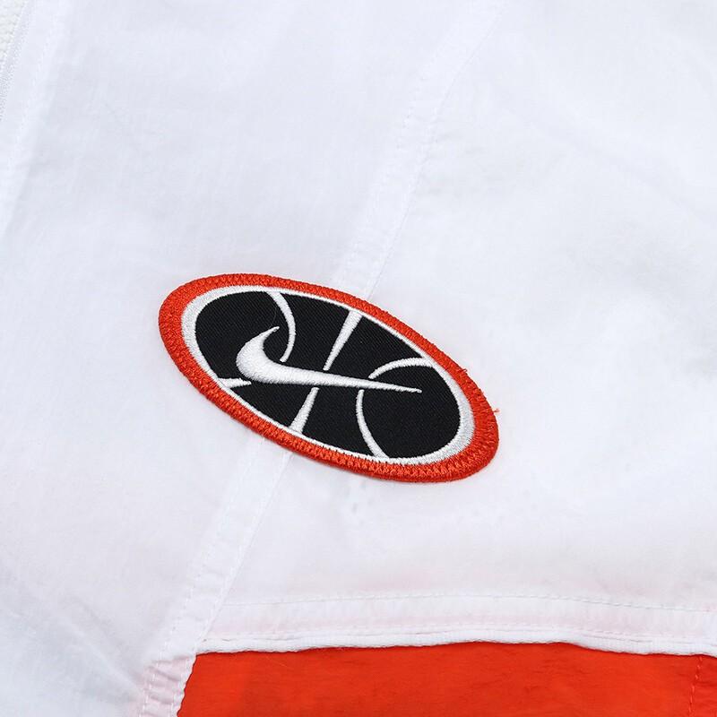 Nike Throwback Woven Basketball Jacket White/Black/Team Orange AV9756-100