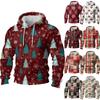 Men's Long-Sleeve Casual Flannel Hooded Sweatshirt