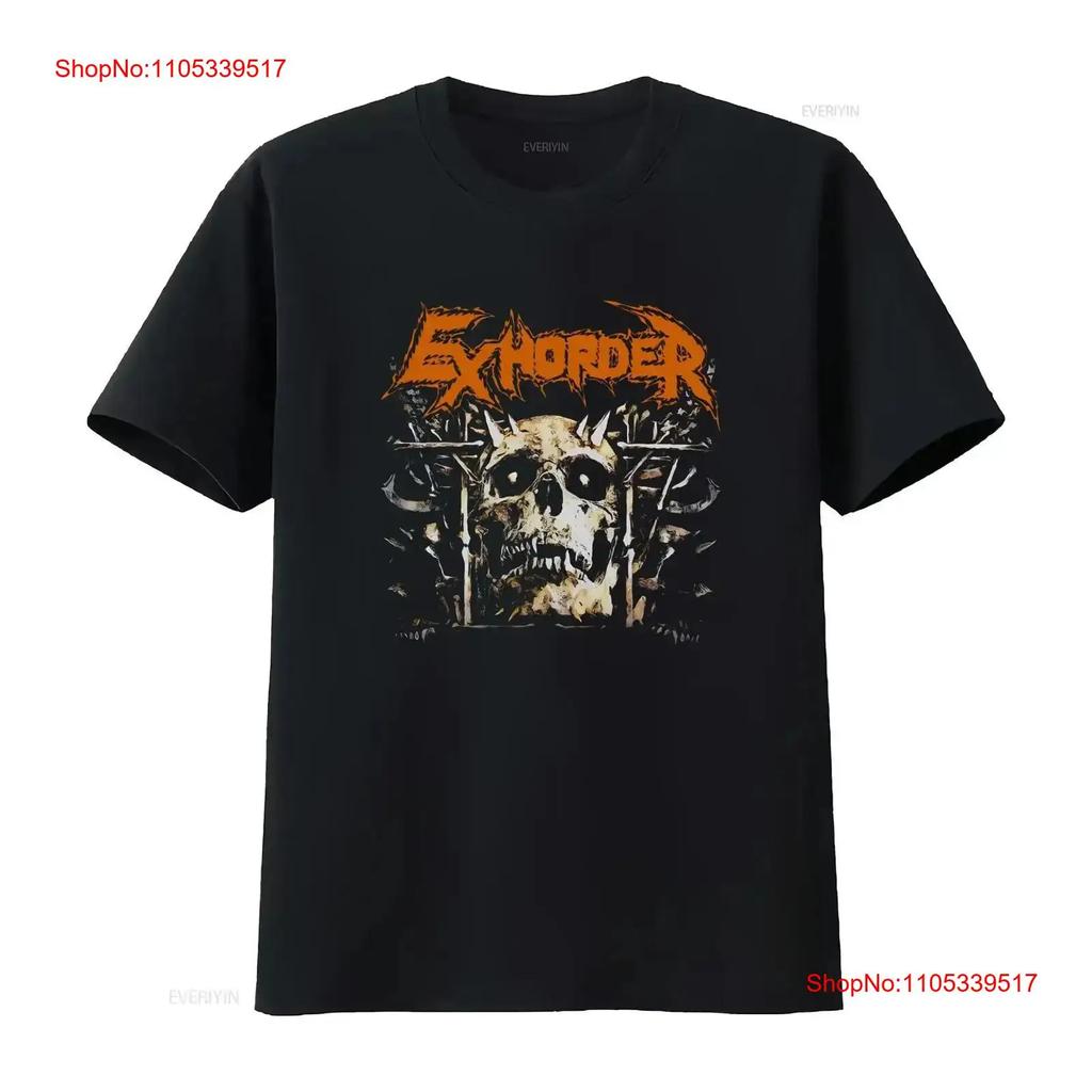 Seltenes Exhorder Europäische Sommertour 2018 Baumwolle Schwarz Herren Alle Größen T-Shirt HND68 vintage Gewaschen