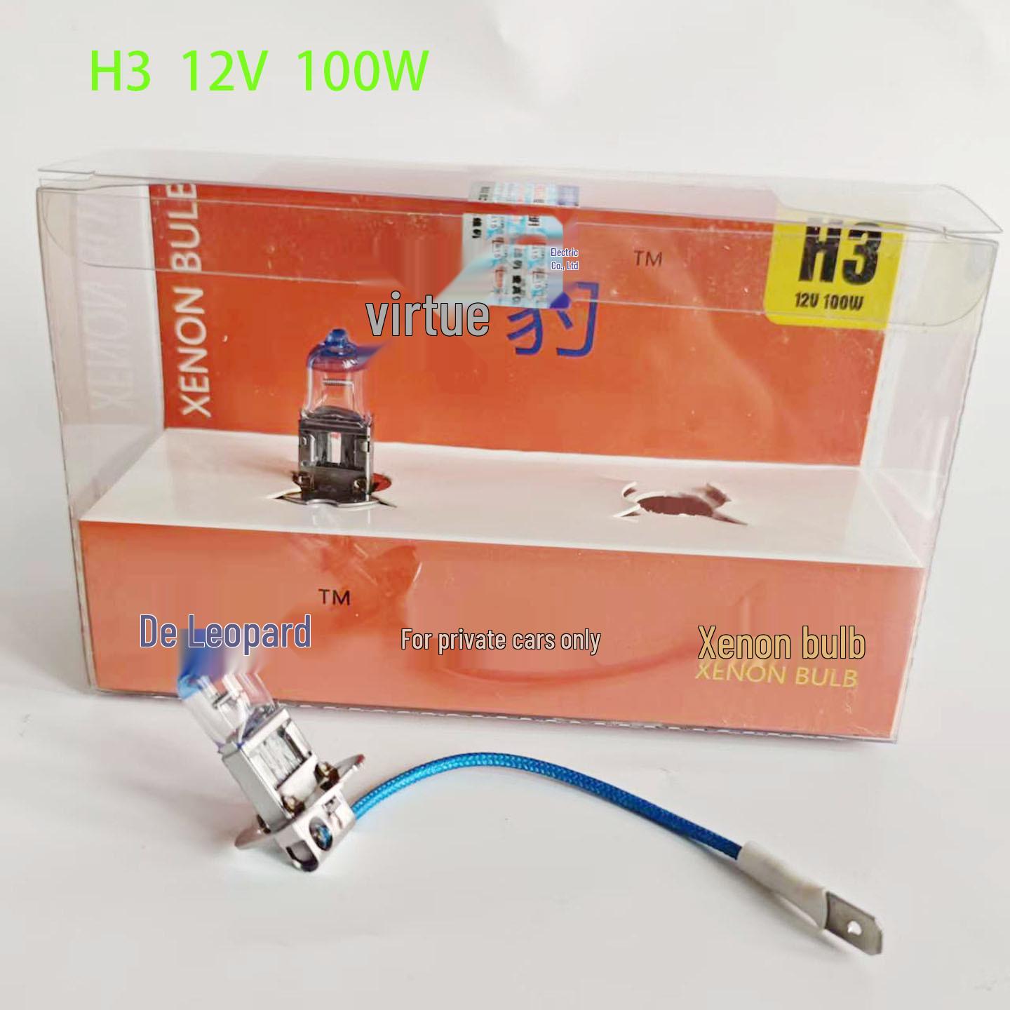 H3 12V 100W Желтая Галогенная Лампа Противотуманной Фары Пара Iron