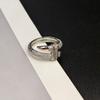 Electroplated Gold Nail Bracelet Ring with Zircon - Original 2025 Summer Jewelry Design