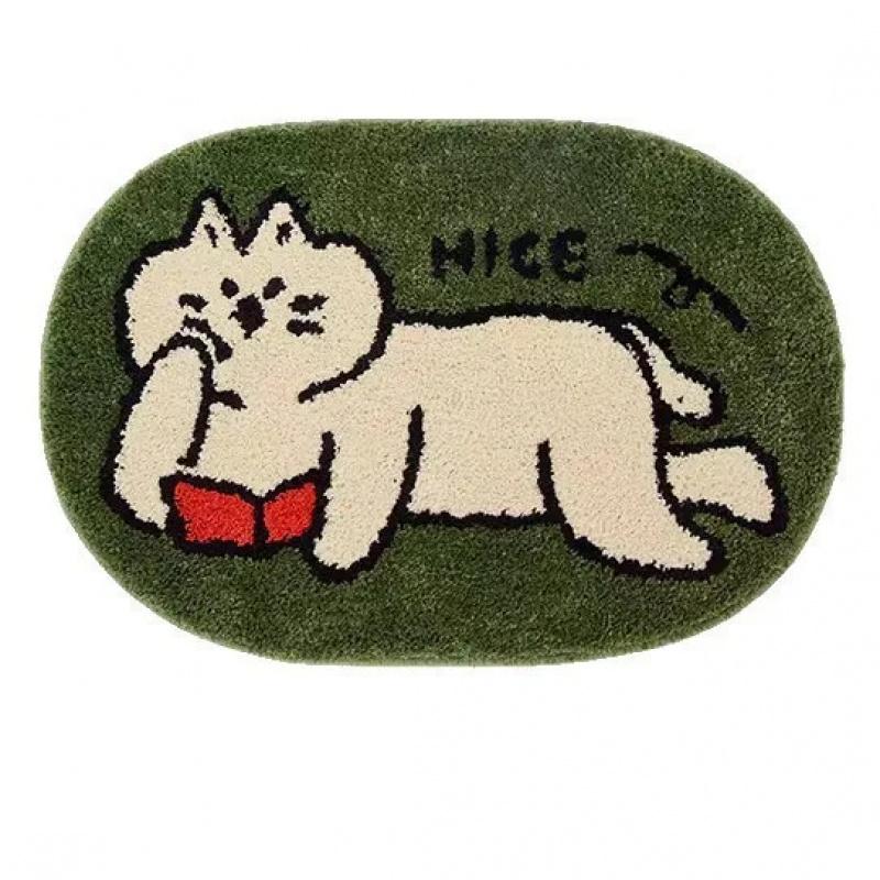 Modern Cartoon Dog Soft Rug Non-Slip Washable Indoor Decorative Carpet for Living Room Bedroom