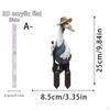 2D Acrylic Duck Garden Ornament, Lawn Stake, Bonsai Sign