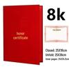 Red Velvet Thickened Honor Certificate with Logo and Foam Hot Stamping