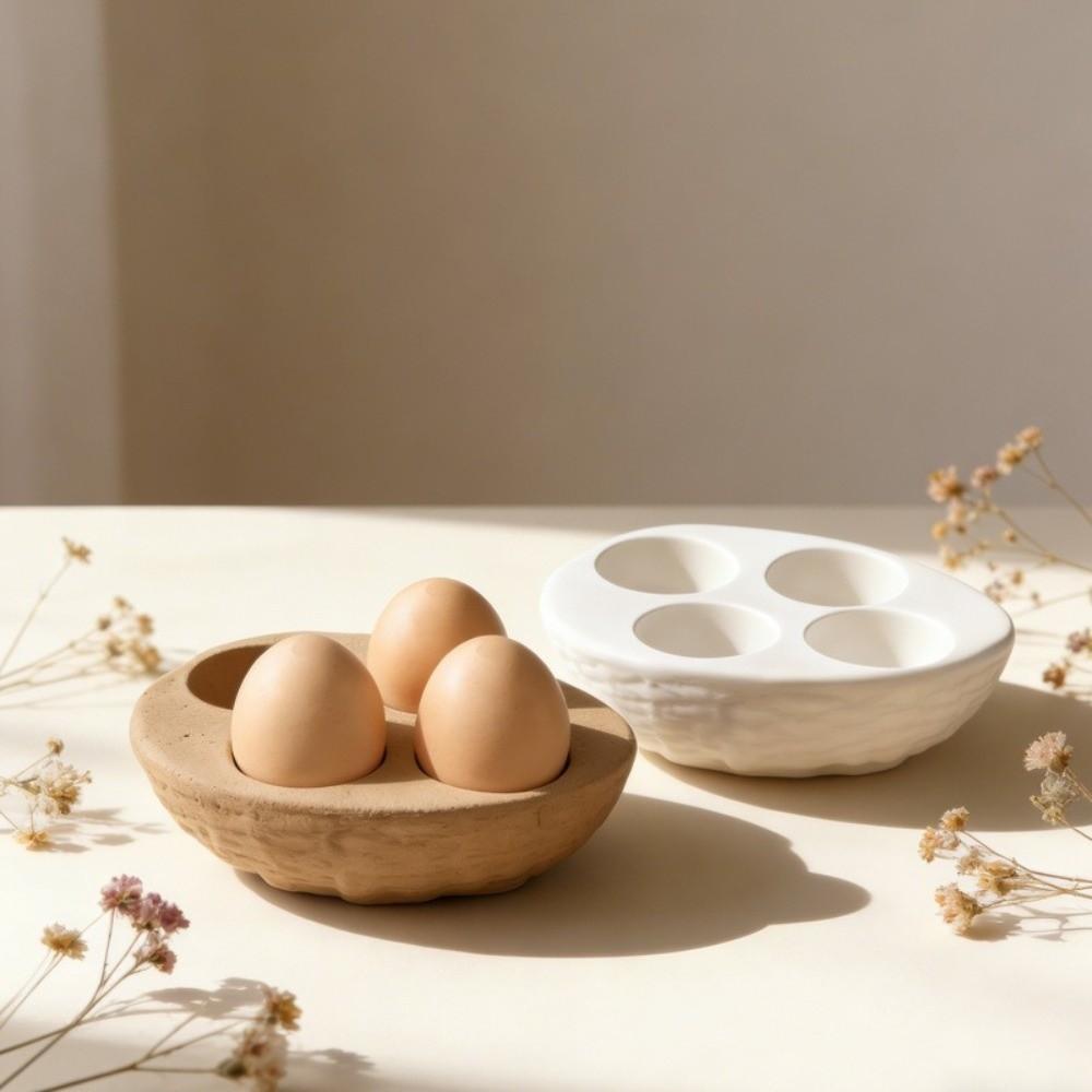 Four-Compartment Woven Egg Tray Mold Heat Resistant Handmade Easter Silicone Mold Lightweight Non-Stick Resin Casting Molds