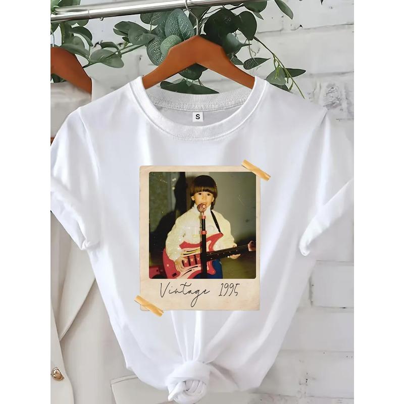 

Персонализированная футболка с фото и текстом, круглый вырез, повседневная, всесезонная, подарок на день рождения, семейный праздник, футболка S белый