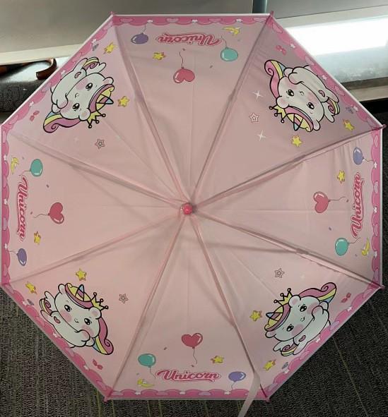 Children's Three-dimensional Umbrella Cute Cartoon Kindergarten Baby Umbrella Transparent Girl Boy Long Handle Umbrella Light Straight Handle Umbrella