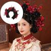 Gothic Bridal Hair Band Realistic Flower Headband For Medieval Fantasy Wedding Cosplay Event Hiar Decoration