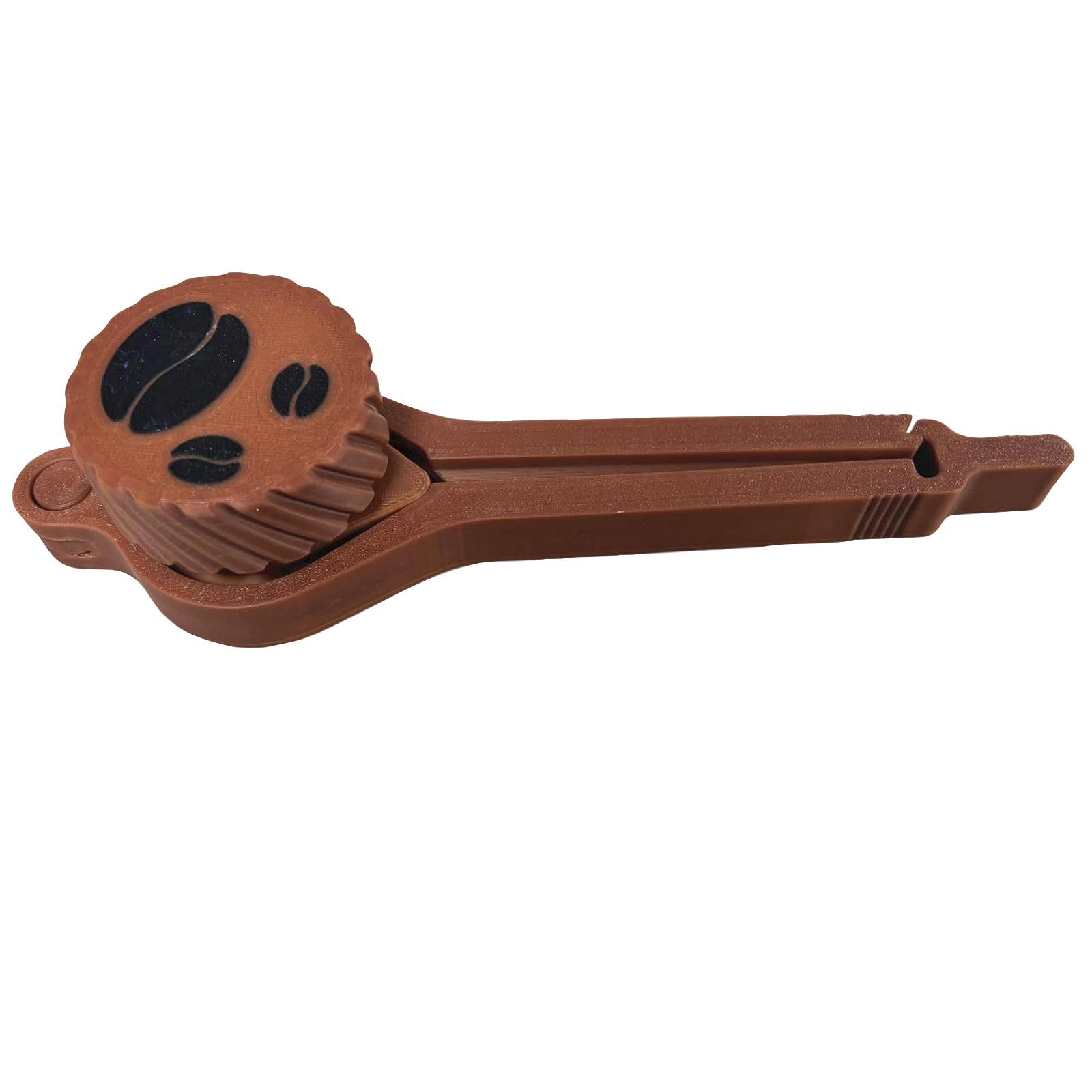 

Зажим для кофейного пакета с дизайном на кофейную тематику – Многоразовый герметизатор для пакетов для сохранения свежести кофе, закусок и сухих продуктов One Size