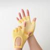 Damen Anti-Rutsch-Yoga-Handschuhe aus Baumwolle, Fitness, Halbfinger-Handschuhe, atmungsaktiv, für Outdoor, Radfahren, Fahrrad, Pilates, Sport, Angeln