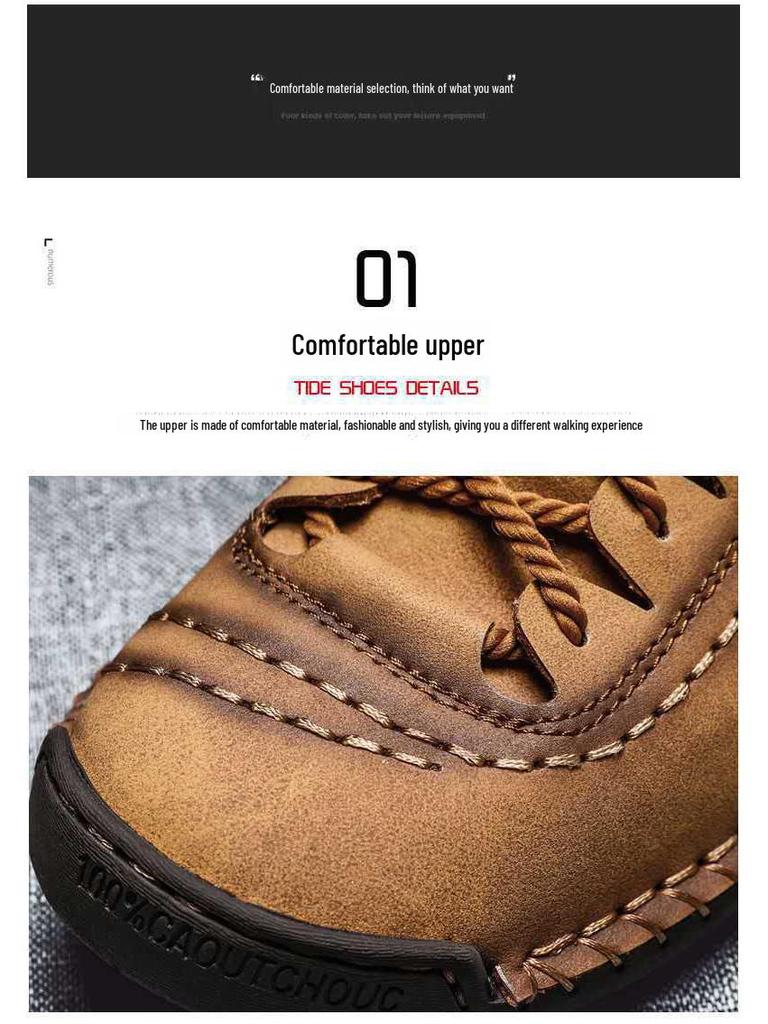 Velké britské kožené business boty na podzim, ručně šité pro větší pohodlí v neformálním nebo formálním prostředí.