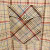 Wrangler 80s vintage Check Pattern Short sleeve Long Tail shirt 16 Gurege Men's Used