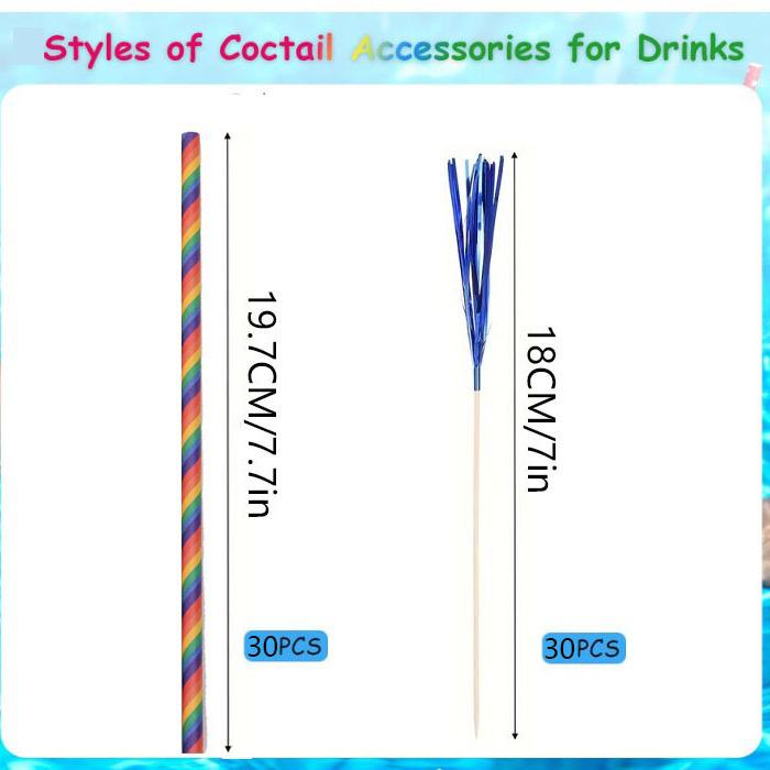 Cross-Border Party Decoration Set: Fireworks, Flags, Hawaiian Straw, Fruit Umbrellas, and 3D Honeycomb Signs