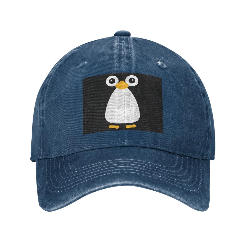Cute Vector Penguin Denim Cap Casual Baseball Caps Adjustable Hat Summer Unisex Baseball Hats