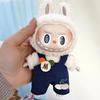 17cm Mini Plush Doll'S Clothes Outfit Accessories For Korea Kpop Exo Labubu Idol Dolls Corduroy Overalls T-shirt Clothing Gift