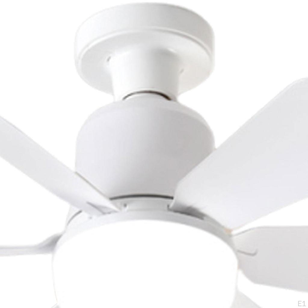 Ceiling Fan Light Quiet with Remote White for Dining Room Bedroom Apartment