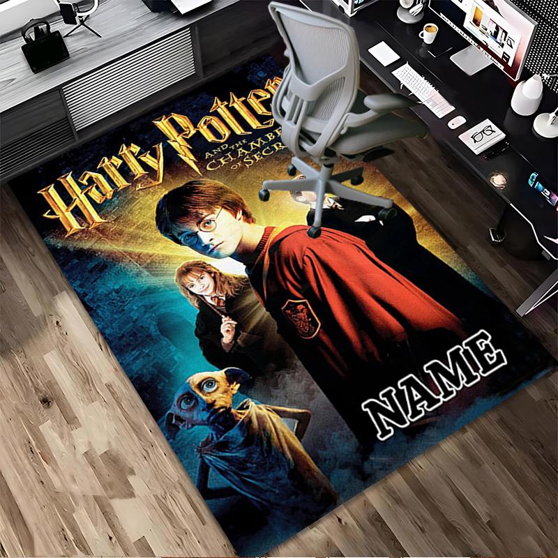 Custom Name Owl Magic Living Room Non-Slip Area Rug Soft Carpet for Bedroom Kids Playroom Sofa Office Home Decor Doormat