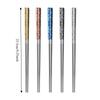 5 Pairs Mold-resistant Stainless Steel Dragon Patter Chopsticks Sushi Chopsticks  Home
