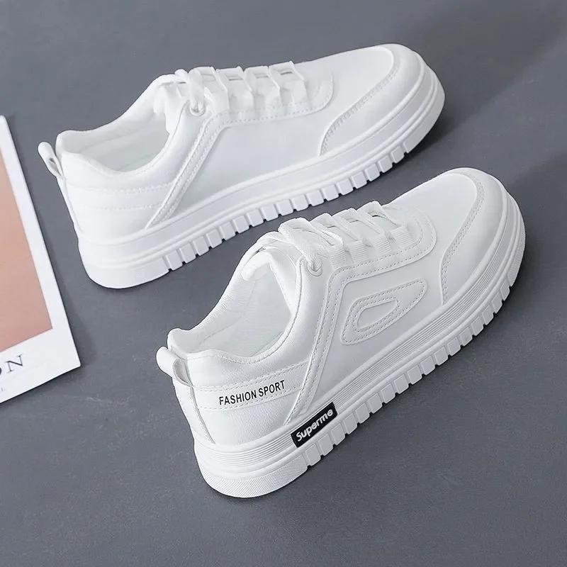 

Модные женские кроссовки для взрослых, маленькие туфли, женская обувь на весну, лето и осень, корейская универсальная обувь, эффектные ножки, маленькие повседневные туфли для досок 35-1 белый