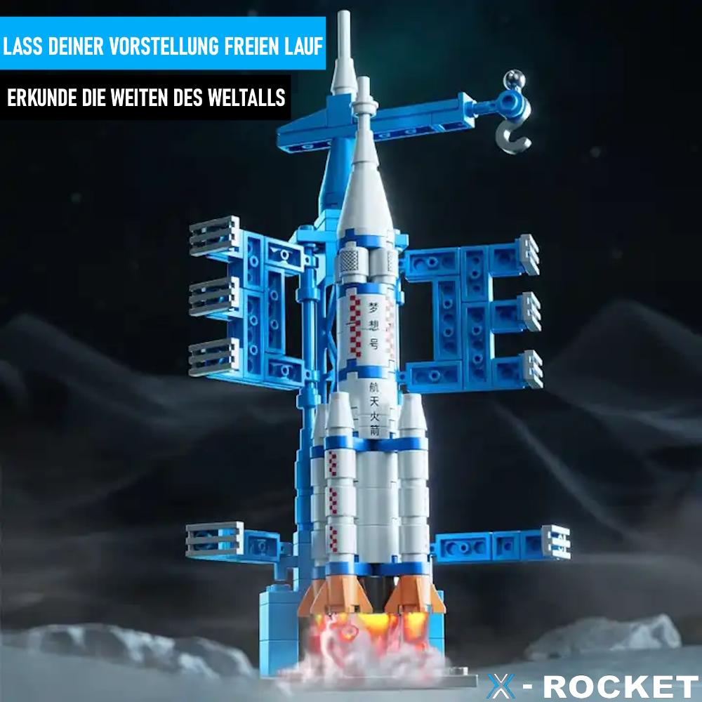 X-ROCKET Kit rachetă Blocuri de construcție Rachetă spațială Spațiu Blocuri de construcție 130 piese