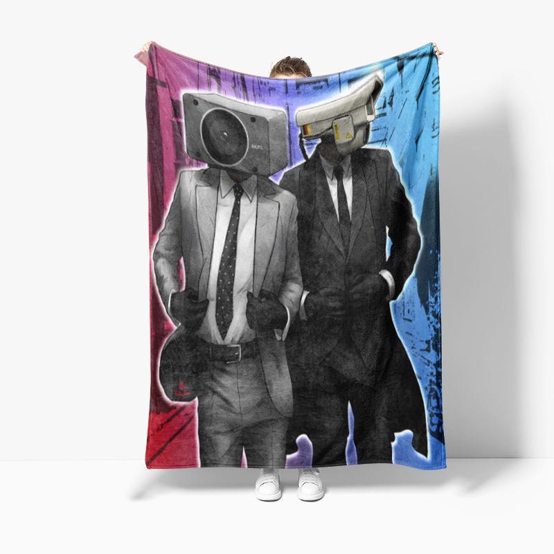 Die coolste Skibidi Toilettendecke – warme und weiche Flanelldecke für alle Jahreszeiten