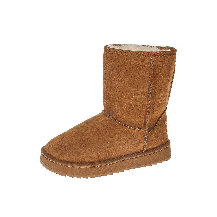2025 Winter High-Top Snow Boots: Thick-Soled, Cotton-Lined, Fashionable Mid-Calf Design