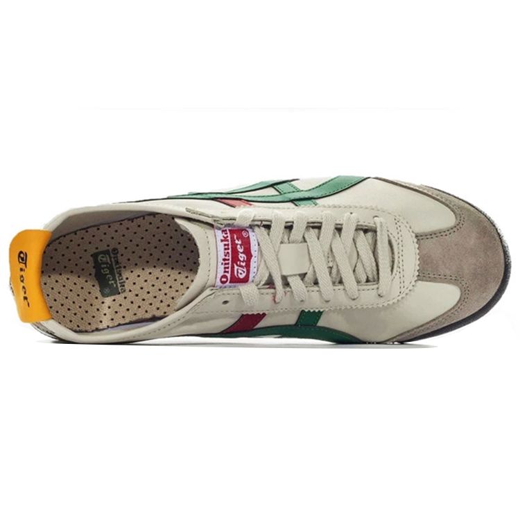 ONITSUKA TIGER Mexico 66 Comfortable Lightweight Low-Top Lifestyle Sneakers Unisex Sneakers Off-White Green HL202-1684
