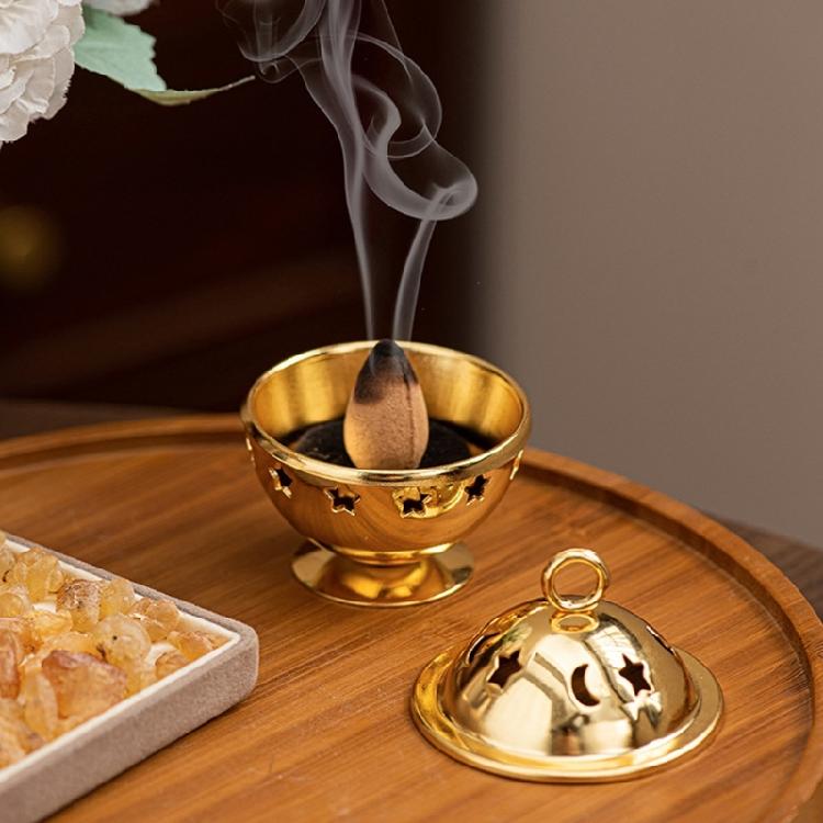 Räucherstäbchenhalter Räucherkegelhalter Metallräuchergefäß Ornament Spirituelle Aromatherapie Meditationen Geschenk