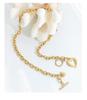 Marka 18k Gold Heart Necklace: French Style, Hollow Design, OT Clasp, Women's Titanium Steel Clavicle Chain (P1045)