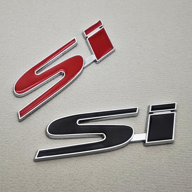 3D Metal Car Rear Trunk Fender Side Front Grille Logo Si Badge Si Emblem For Honda Civic Accord Jazz Si Sticker Accessories Aiq256