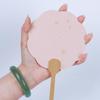 Blank Rice Paper Fan Unfinished Graffiti Fan Decorative Fan Round Craft Fan
