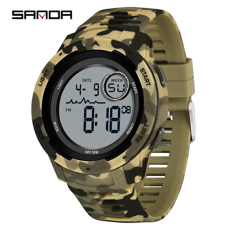 Sanda Electronic Fashion Sports Watch: Multifunctional, Stylish, Unisex, Single Display