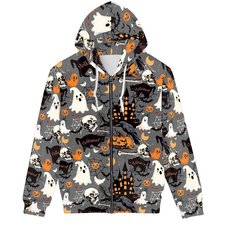 Graphic Hoodies Funny Halloween Pullovers Autumn And Winter Casual Sweatshirts Hooded Tops Clothing