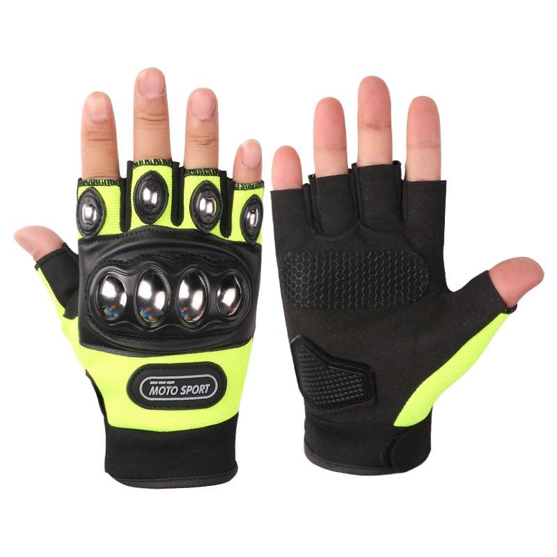 Motorcycle Riding Half-finger Gloves Men and Women Outdoor Anti-drop Sports Fitness Mountaineering Protection Long-finger Hard Shell Gloves