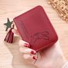 Women Wallet Ladies Mini Small Short Tassel Wallet Cute Girl Zipper Pu Leather Coin Purse Female Hand Wallet Purse