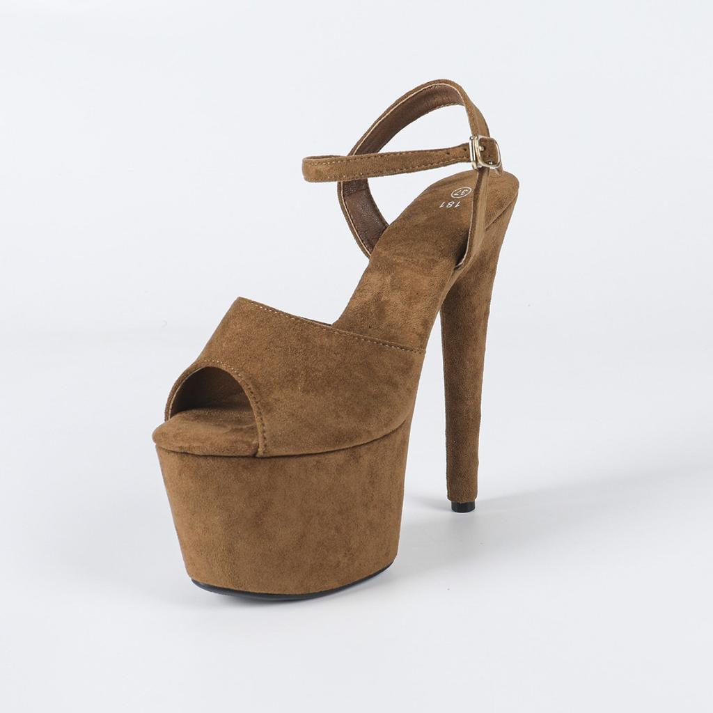 Semišové Silná podrážka Nepromokavé Platforma Noční Show Pole Dance Boty Model Vysoké podpatky Módní přehlídka Sexy Sandály Velkoobchod