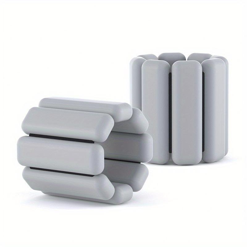 1 пара регулируемых утяжелителей для запястья и лодыжки (унисекс), Мешки с песком для запястий в спортзале (1 фунт каждый), Носимые браслеты для спортзала серый