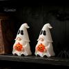 Window Display Figures Halloween Ghost Gnome Figurine, Creative Pumpkin Desk Ornament, 3D Printed Outdoor Yard Spooky Accents Mini Statue for