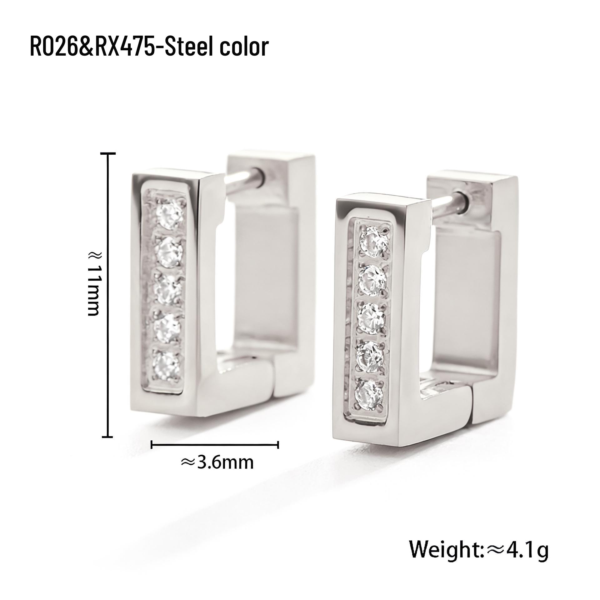 Элегантные Серьги-Каффы из Титановой Стали с Бриллиантами в Одну Ряду - Классические Циркониевые Каффы