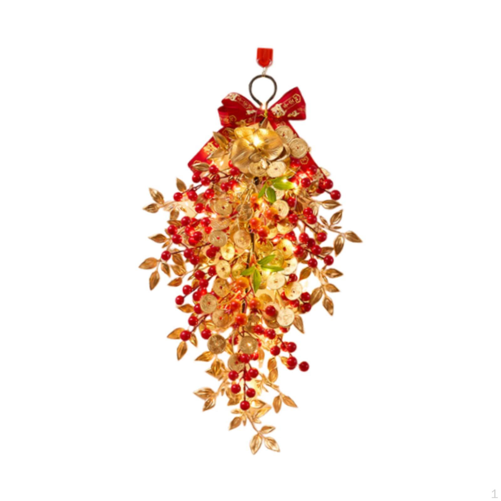 

Chinese Year Wreath Spring Festival Door Ornament Decorative Three dimensional Stylish style A