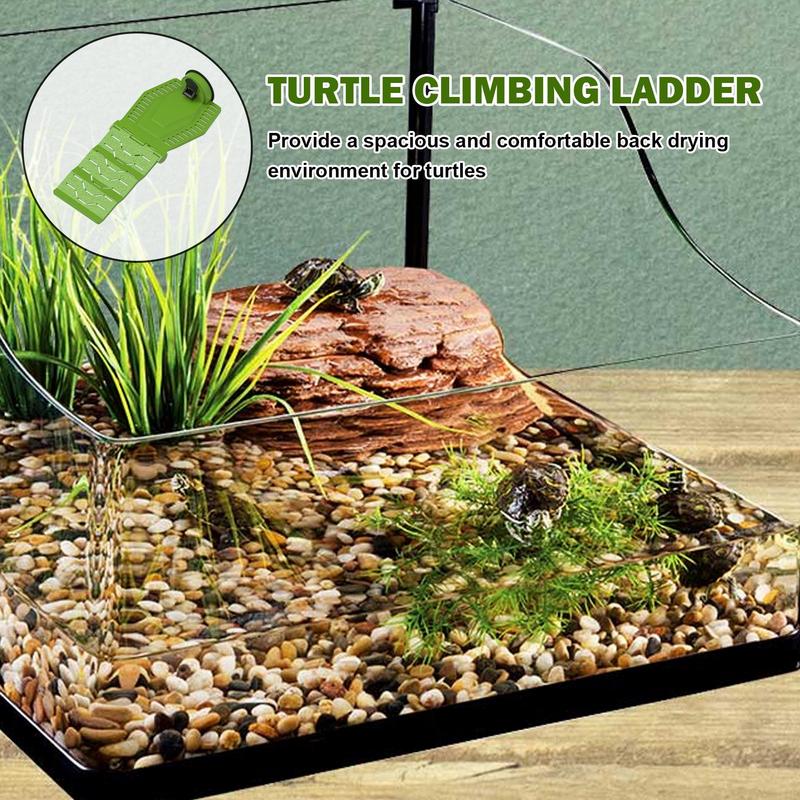 Aquarium Schildkröten Sonnenrampe Schildkröten Kletterrampe mit Saugnapf Schildkrötenrampe Leiter für Aquarium
