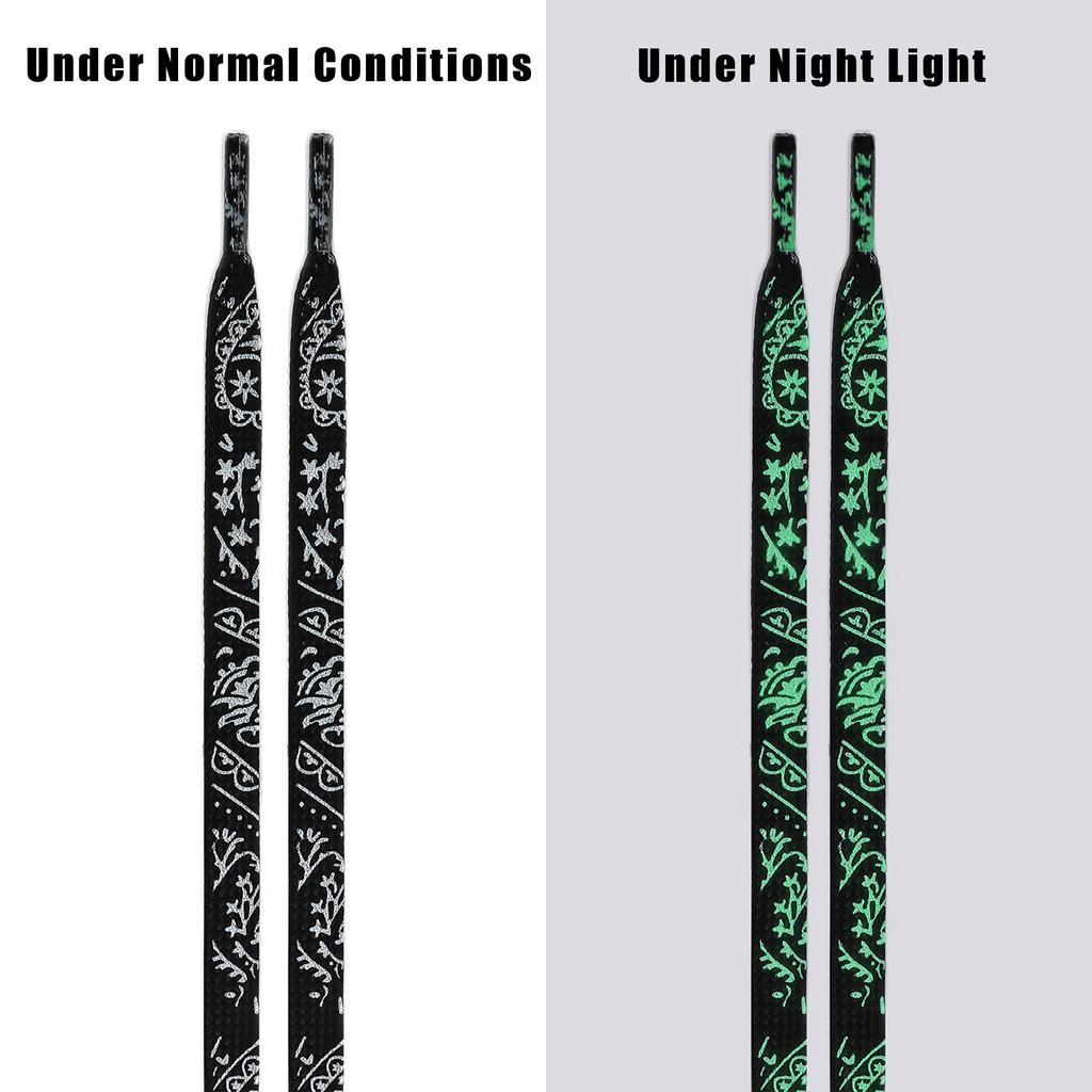 1 pereche șireturi luminoase șireturi fluorescente de calitate pentru pantofi șireturi plate șireturi strălucitoare de noapte șireturi pantofi șireturi 120/140/160CM