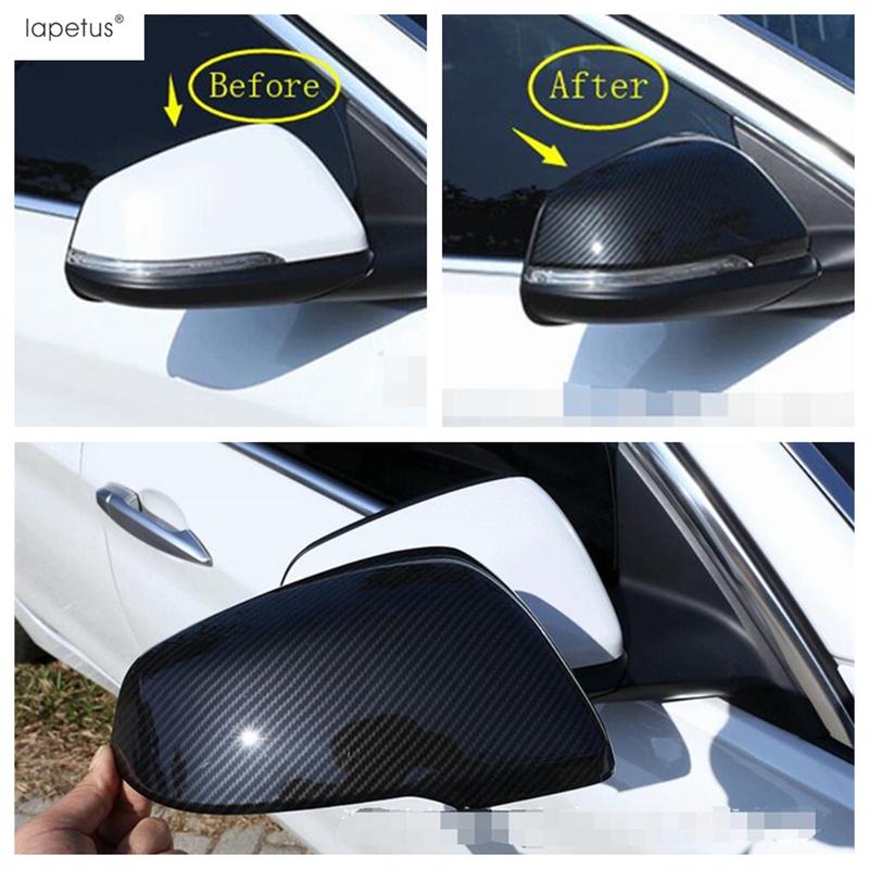 Rearview Mirror Cap Shell Protection Decoration Cover Trim Carbon Fiber Accessories For BMW X1 F48 2016 2017 2018